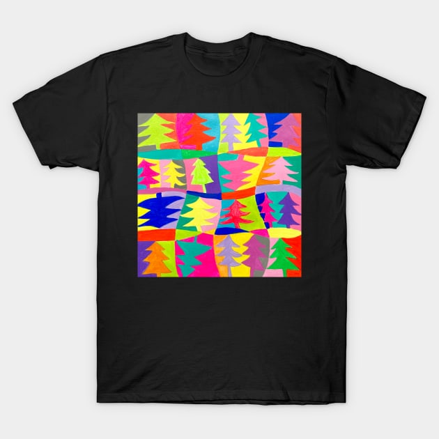Festive trees T-Shirt by MyCraftyNell